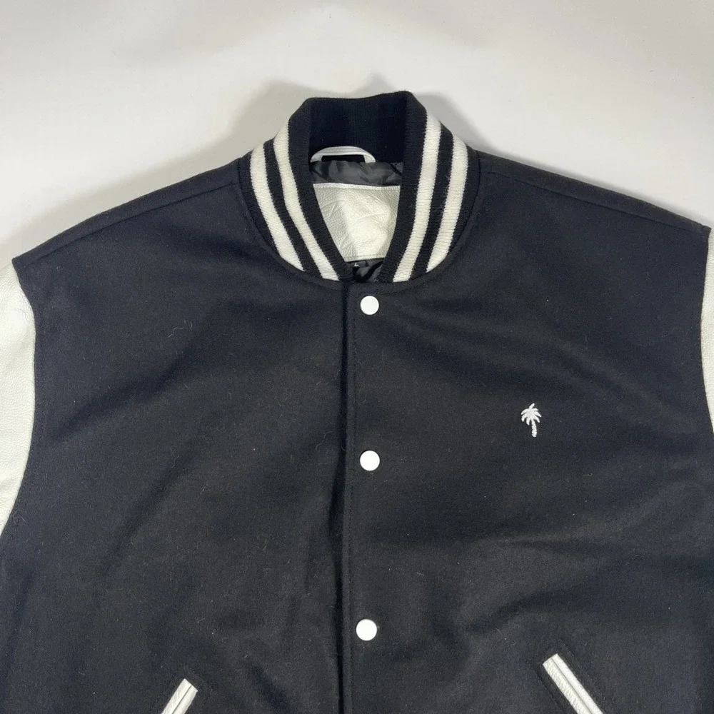Palm Tree Crew Mens Icon Varsity Jacket Black Large‎